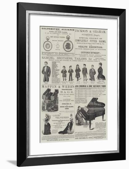 Page of Advertisements-null-Framed Giclee Print