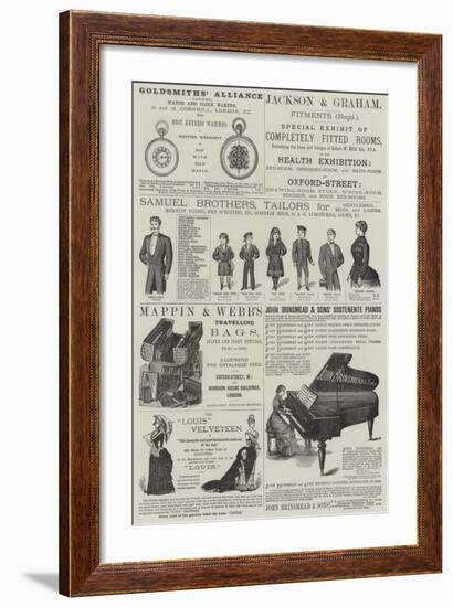 Page of Advertisements-null-Framed Giclee Print