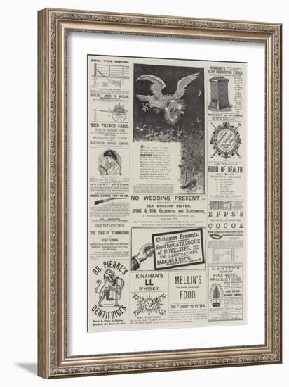 Page of Advertisements-null-Framed Giclee Print