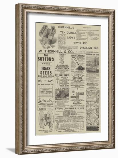 Page of Advertisements-null-Framed Giclee Print