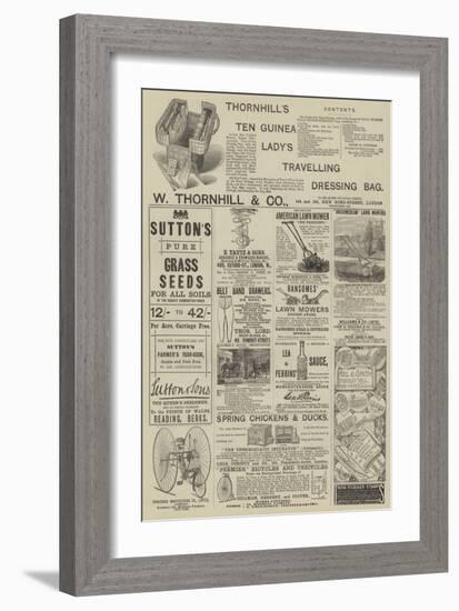 Page of Advertisements-null-Framed Giclee Print