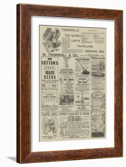 Page of Advertisements-null-Framed Giclee Print