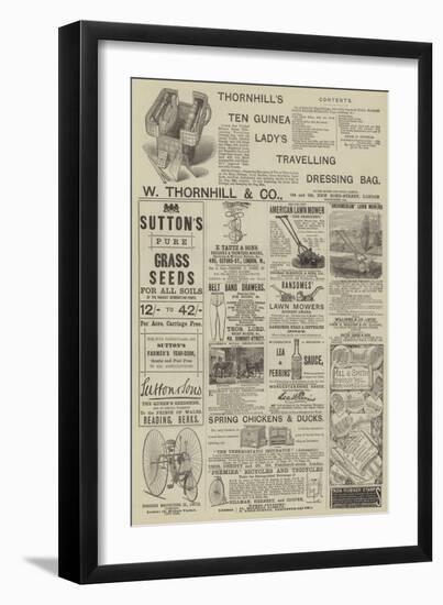 Page of Advertisements-null-Framed Giclee Print