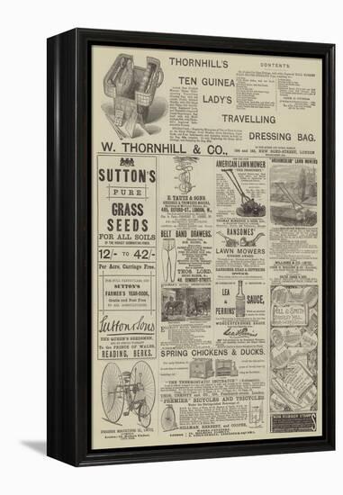 Page of Advertisements-null-Framed Premier Image Canvas