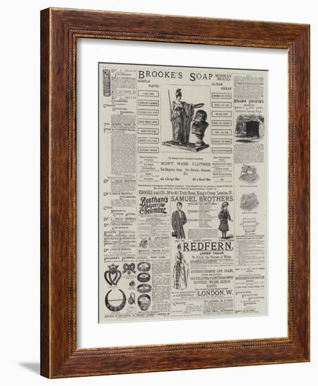 Page of Advertisements-null-Framed Giclee Print