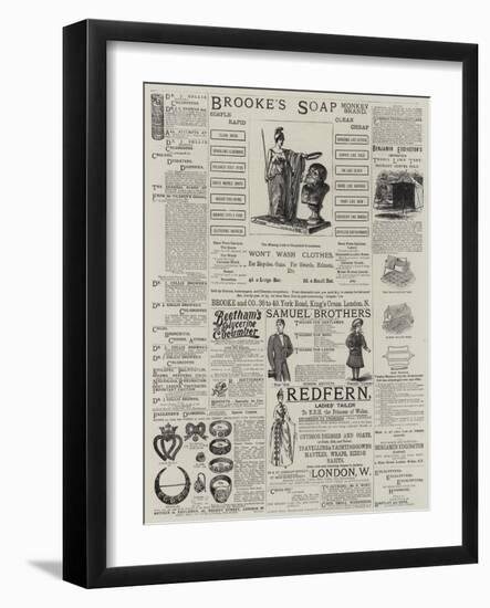 Page of Advertisements-null-Framed Giclee Print