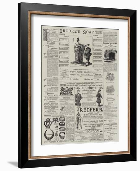 Page of Advertisements-null-Framed Giclee Print