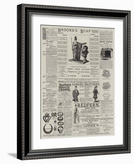 Page of Advertisements-null-Framed Giclee Print