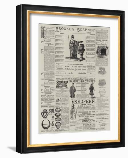 Page of Advertisements-null-Framed Giclee Print