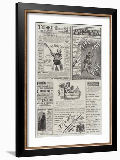 Page of Advertisements-null-Framed Giclee Print