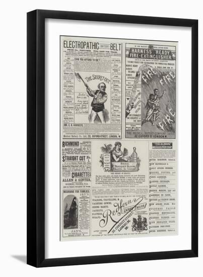 Page of Advertisements-null-Framed Giclee Print