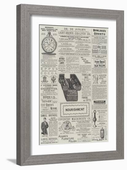 Page of Advertisements-null-Framed Giclee Print