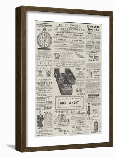 Page of Advertisements-null-Framed Giclee Print