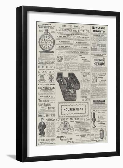 Page of Advertisements-null-Framed Giclee Print