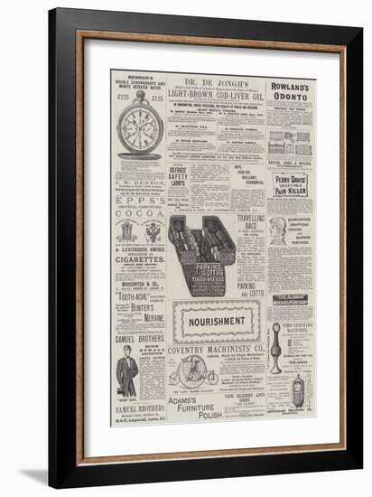 Page of Advertisements-null-Framed Giclee Print