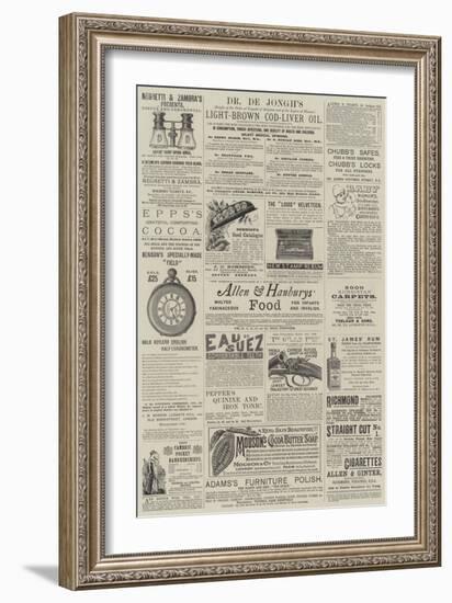 Page of Advertisements-null-Framed Giclee Print