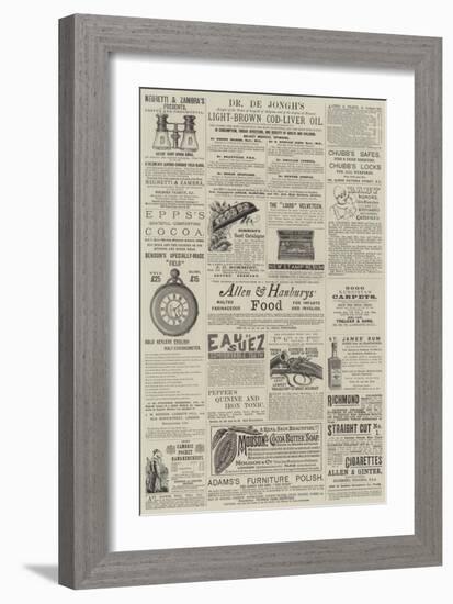 Page of Advertisements-null-Framed Giclee Print