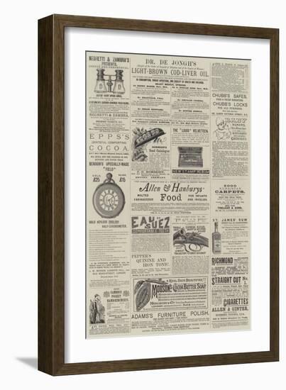 Page of Advertisements-null-Framed Giclee Print