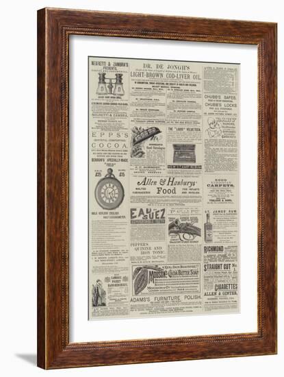 Page of Advertisements-null-Framed Giclee Print