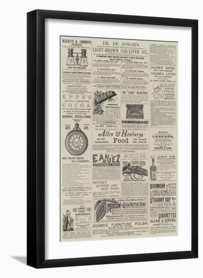 Page of Advertisements-null-Framed Giclee Print