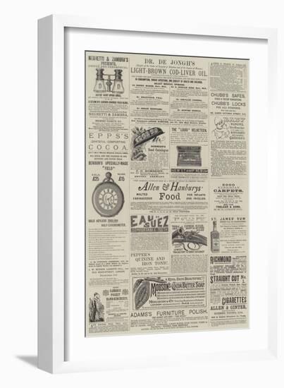 Page of Advertisements-null-Framed Giclee Print