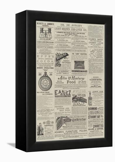 Page of Advertisements-null-Framed Premier Image Canvas