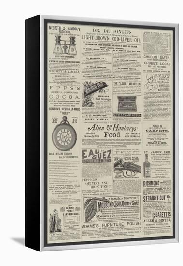 Page of Advertisements-null-Framed Premier Image Canvas