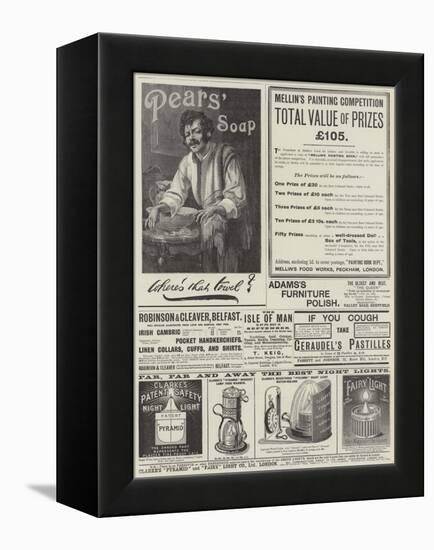 Page of Advertisements-null-Framed Premier Image Canvas