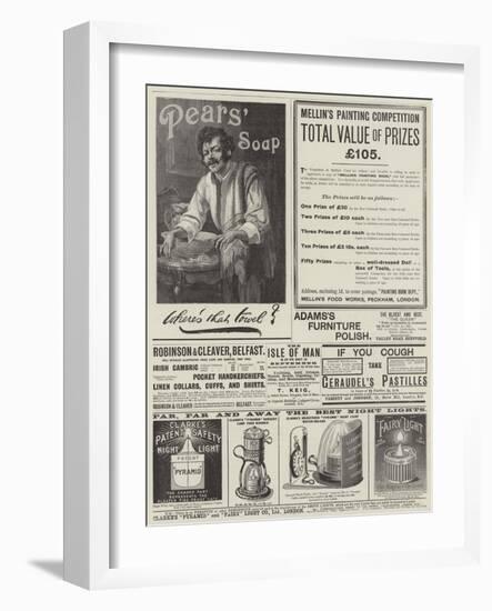 Page of Advertisements-null-Framed Giclee Print