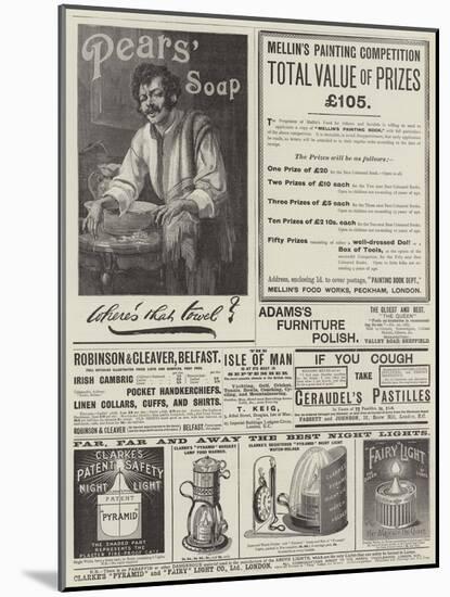 Page of Advertisements-null-Mounted Giclee Print