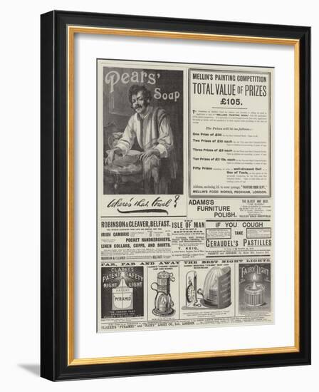 Page of Advertisements-null-Framed Giclee Print