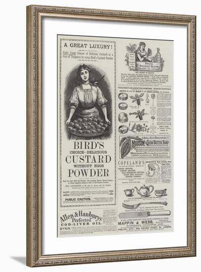 Page of Advertisements-null-Framed Giclee Print