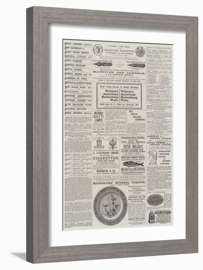 Page of Advertisements-null-Framed Giclee Print