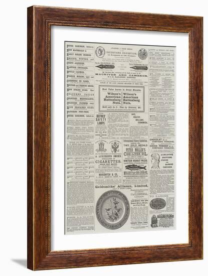 Page of Advertisements-null-Framed Giclee Print