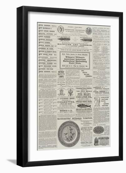 Page of Advertisements-null-Framed Giclee Print