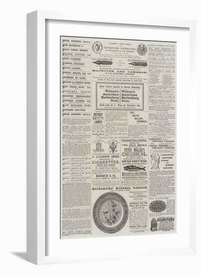 Page of Advertisements-null-Framed Giclee Print