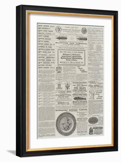 Page of Advertisements-null-Framed Giclee Print