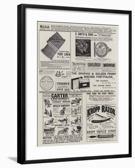 Page of Advertisements-null-Framed Giclee Print