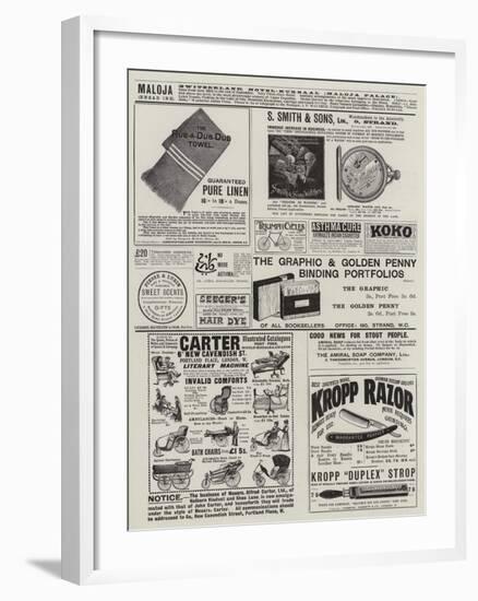 Page of Advertisements-null-Framed Giclee Print