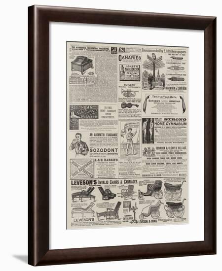 Page of Advertisements-null-Framed Giclee Print