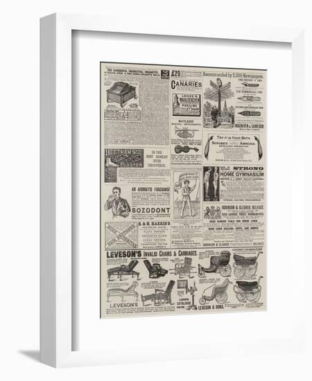 Page of Advertisements-null-Framed Giclee Print