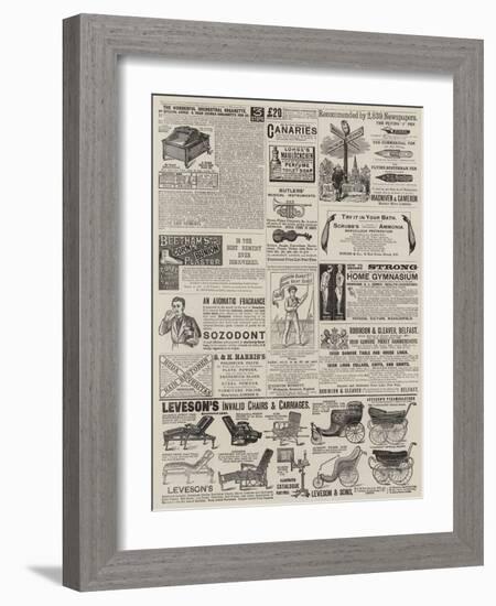 Page of Advertisements-null-Framed Giclee Print