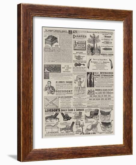 Page of Advertisements-null-Framed Giclee Print