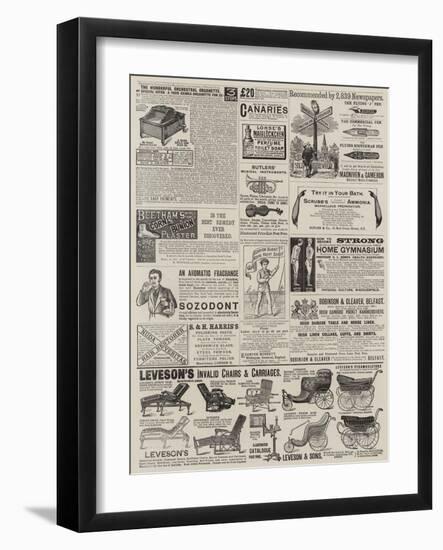 Page of Advertisements-null-Framed Giclee Print