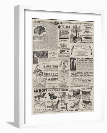 Page of Advertisements-null-Framed Giclee Print