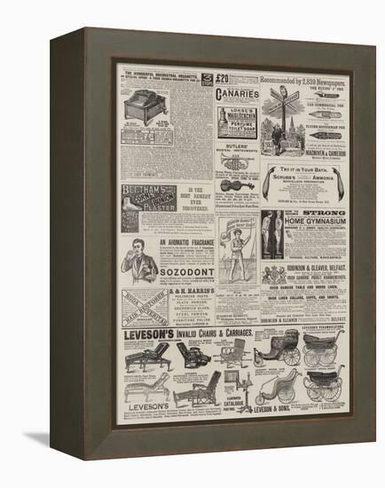 Page of Advertisements-null-Framed Premier Image Canvas