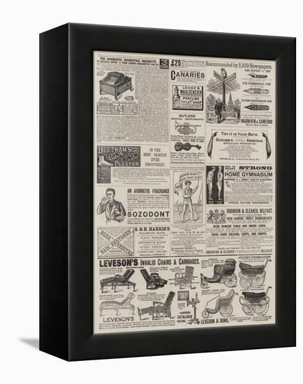 Page of Advertisements-null-Framed Premier Image Canvas