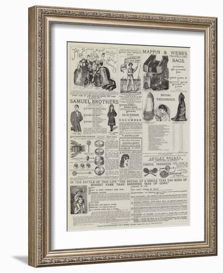 Page of Advertisements-null-Framed Giclee Print