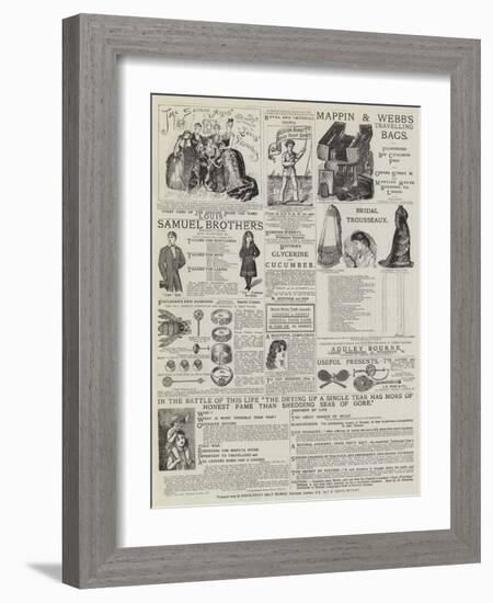 Page of Advertisements-null-Framed Giclee Print