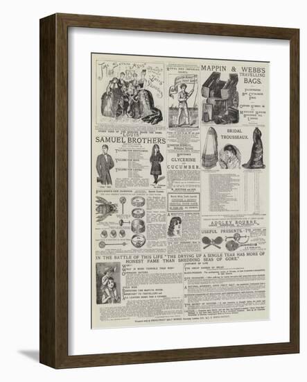 Page of Advertisements-null-Framed Giclee Print